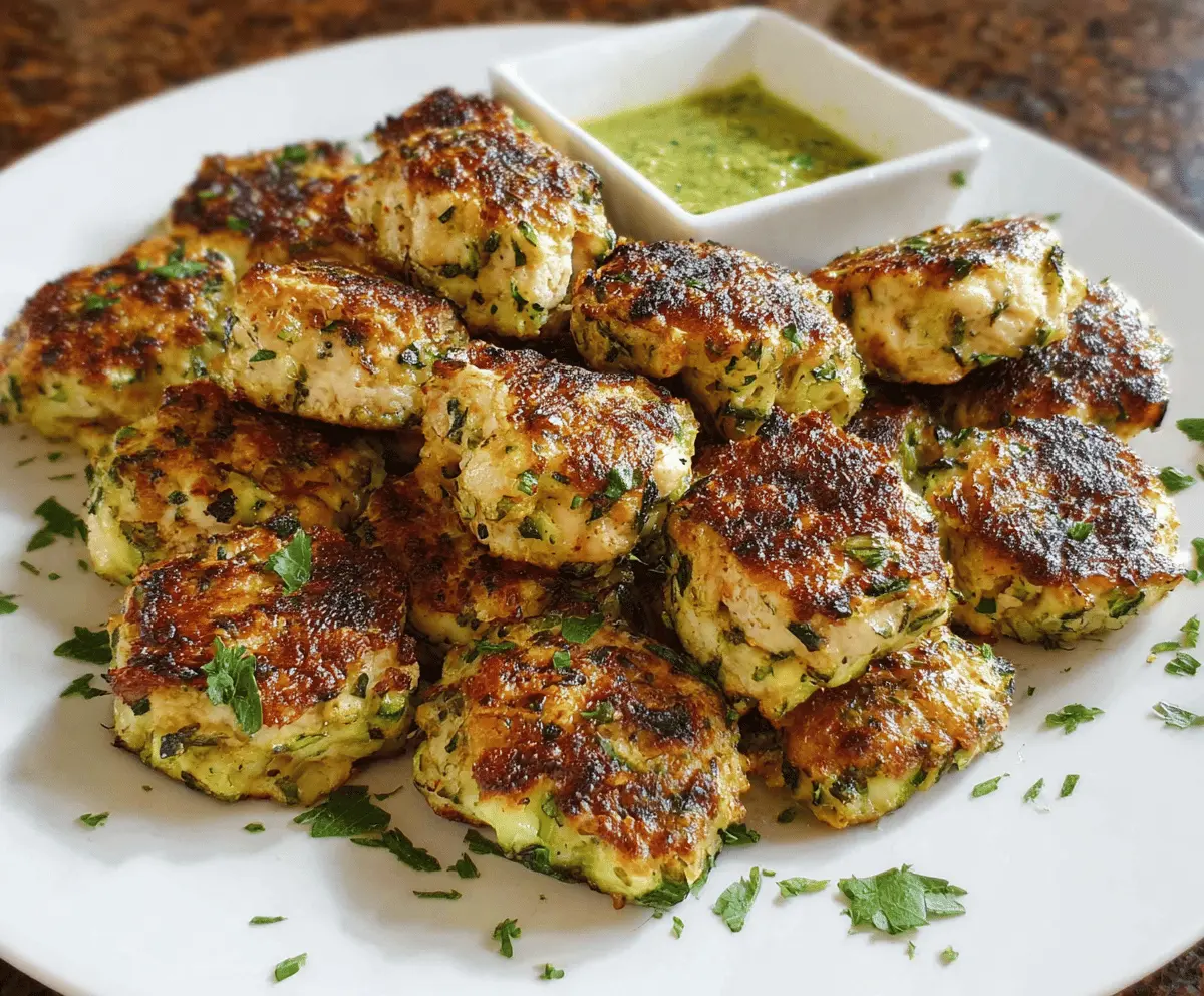 High Protein Chicken Zucchini Bites Recipe