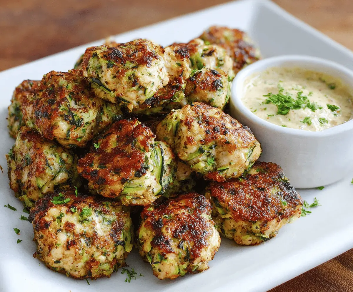 High Protein Chicken Zucchini Bites Recipe