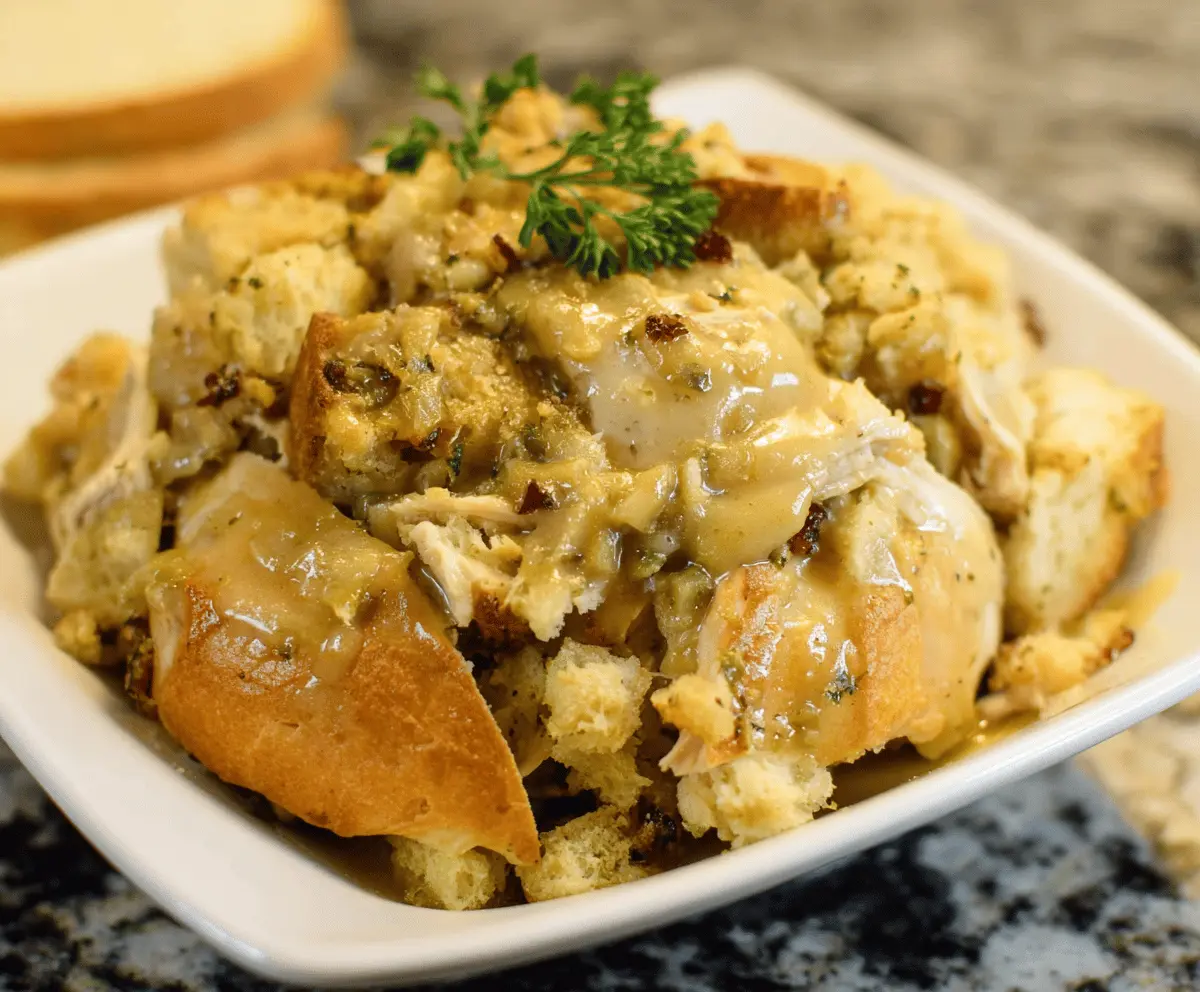Easy Crock Pot Chicken and Stuffing Recipe