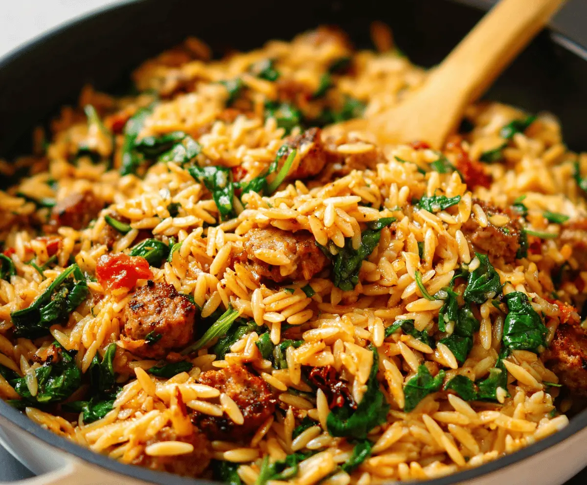 One-Pot Italian Sausage and Orzo Pasta Recipe