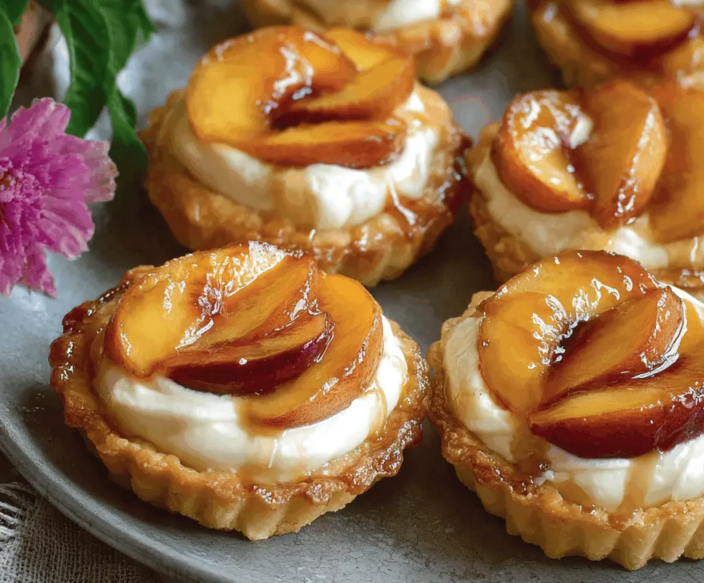 Mini Peach and Cream Cheese Tart Recipe