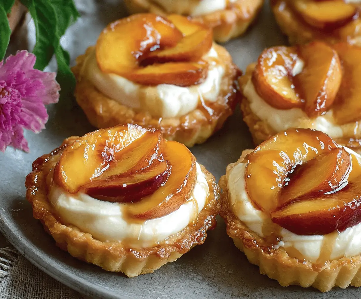 Mini Peach and Cream Cheese Tart Recipe
