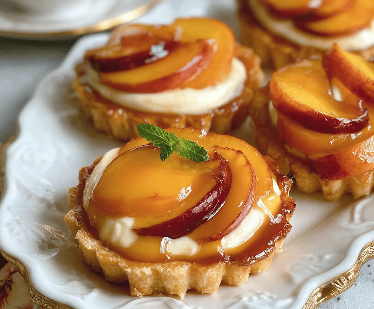Mini Peach and Cream Cheese Tart Recipe