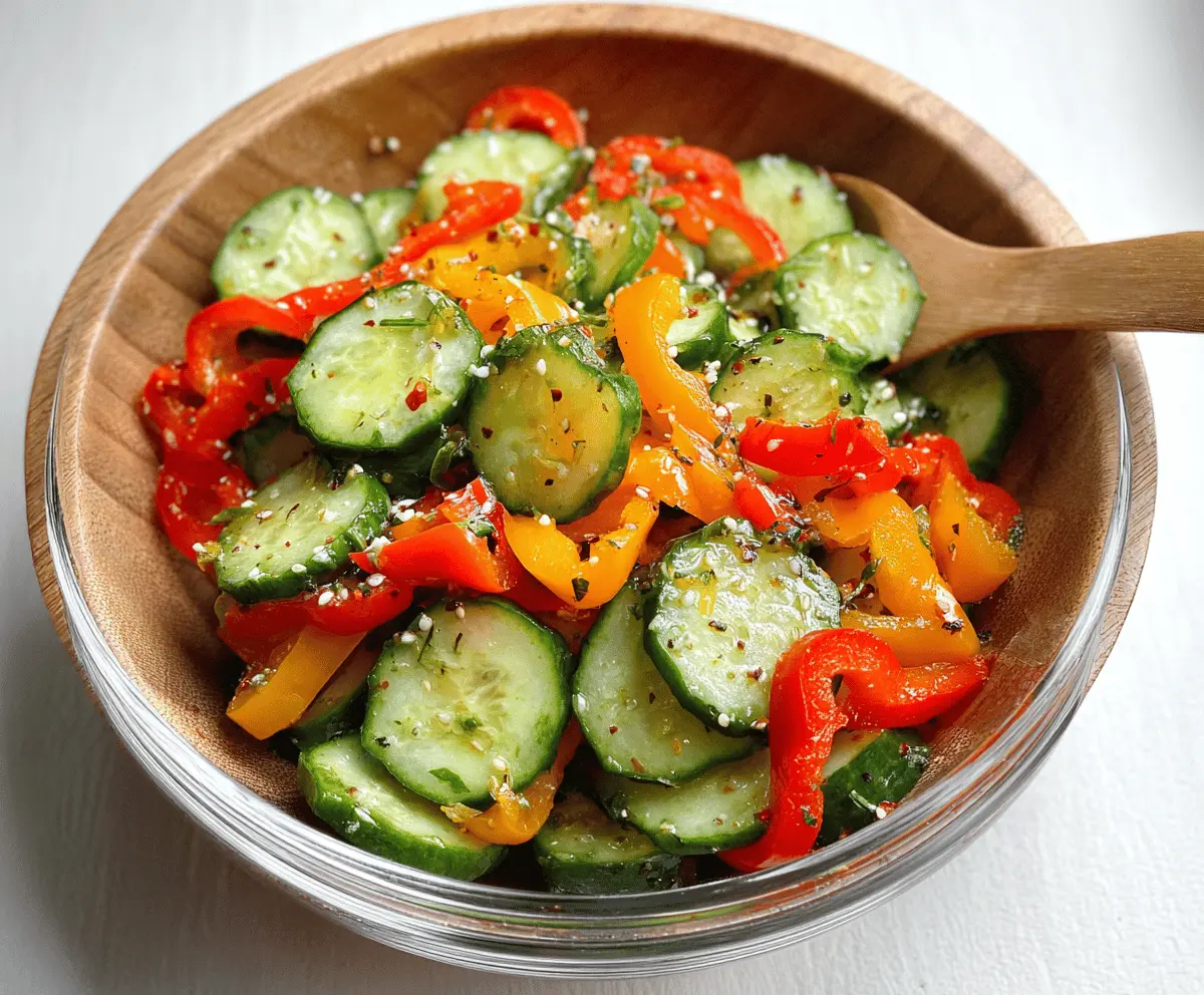 Refreshing Cucumber and Sweet Pepper Salad Recipe