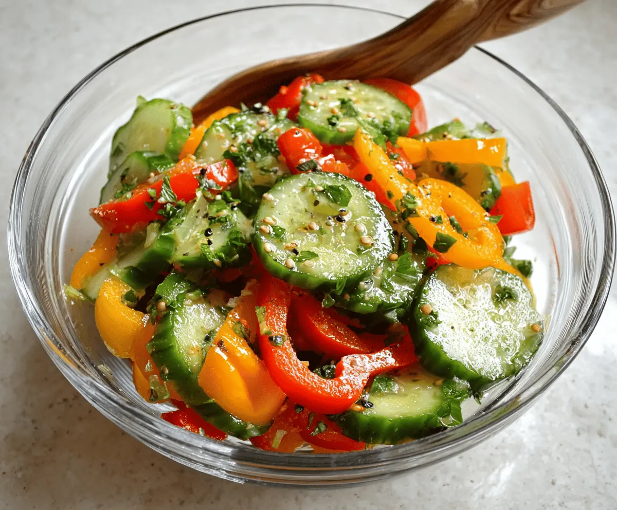 Refreshing Cucumber and Sweet Pepper Salad Recipe