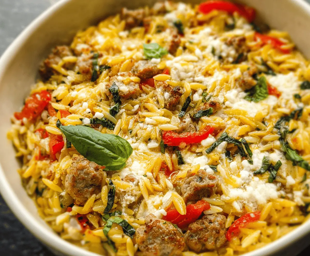 Italian Sausage Orzo