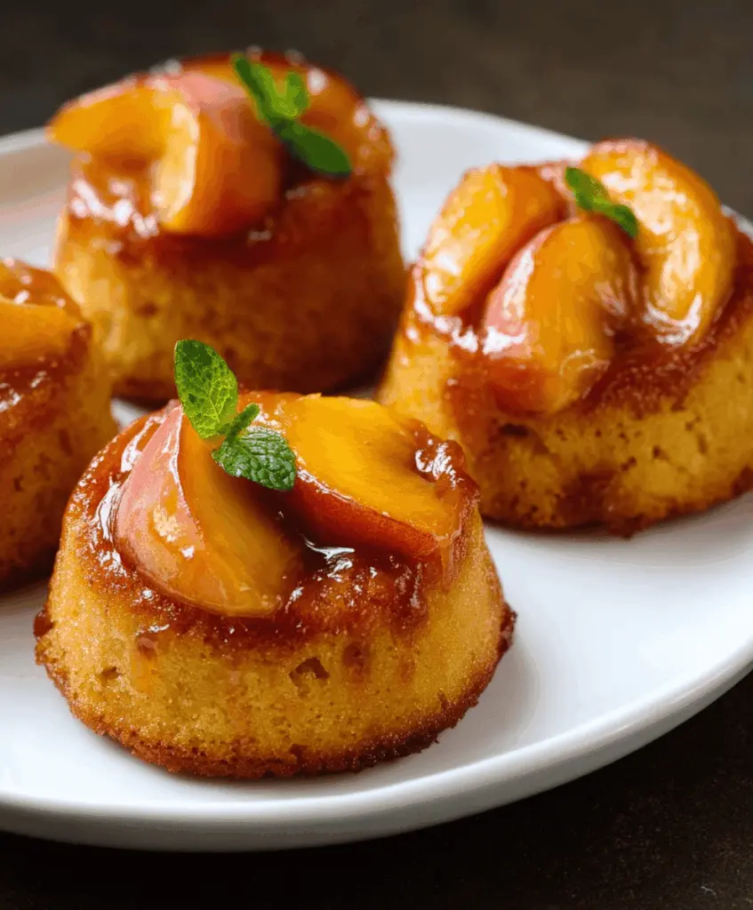 Peach Upside Down Mini Cakes