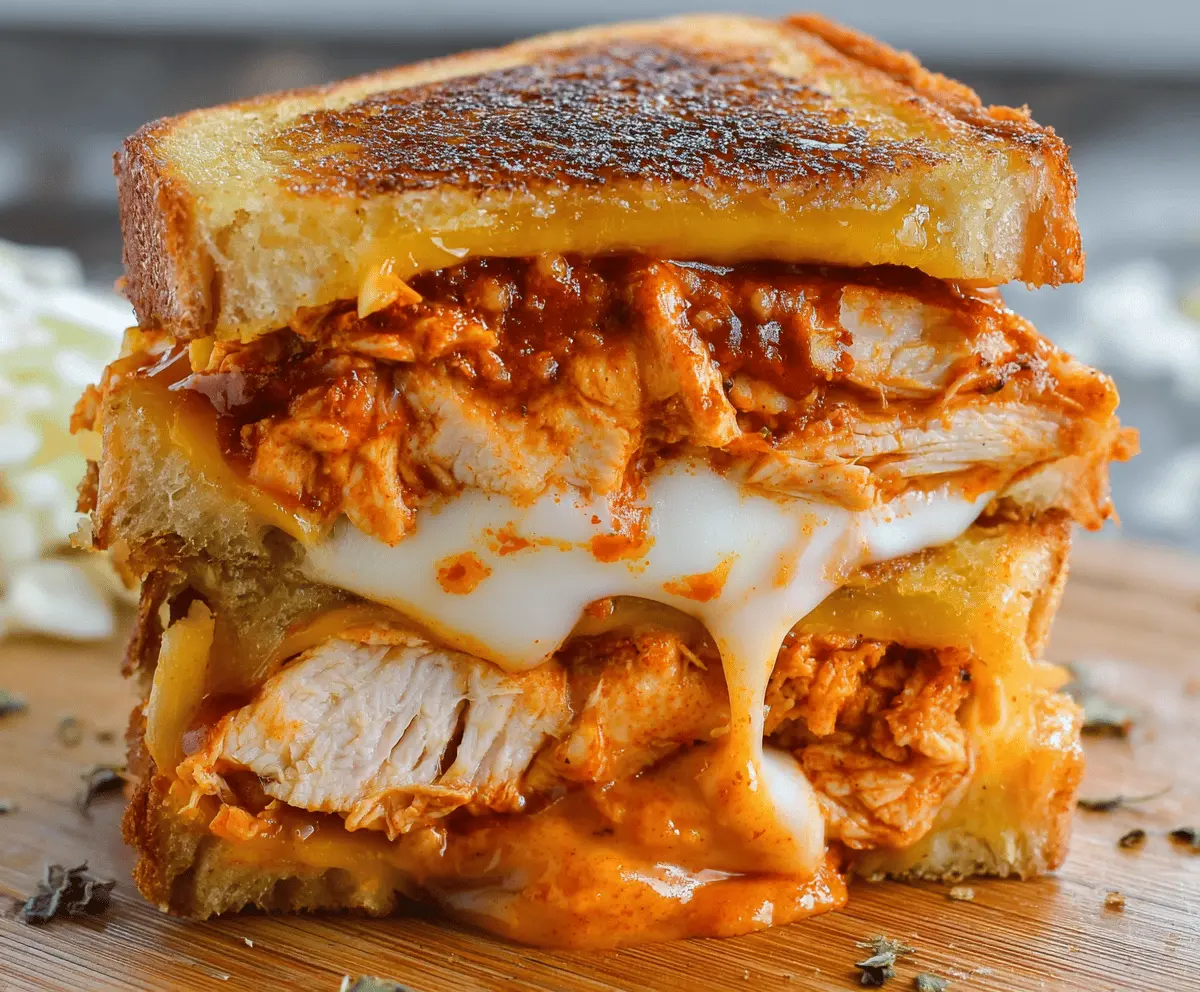 Buffalo Chicken Grilled Cheese Sandwich