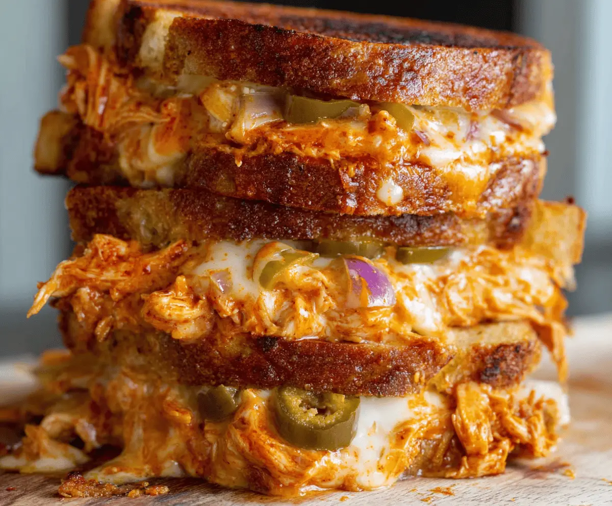 Buffalo Chicken Grilled Cheese Sandwich