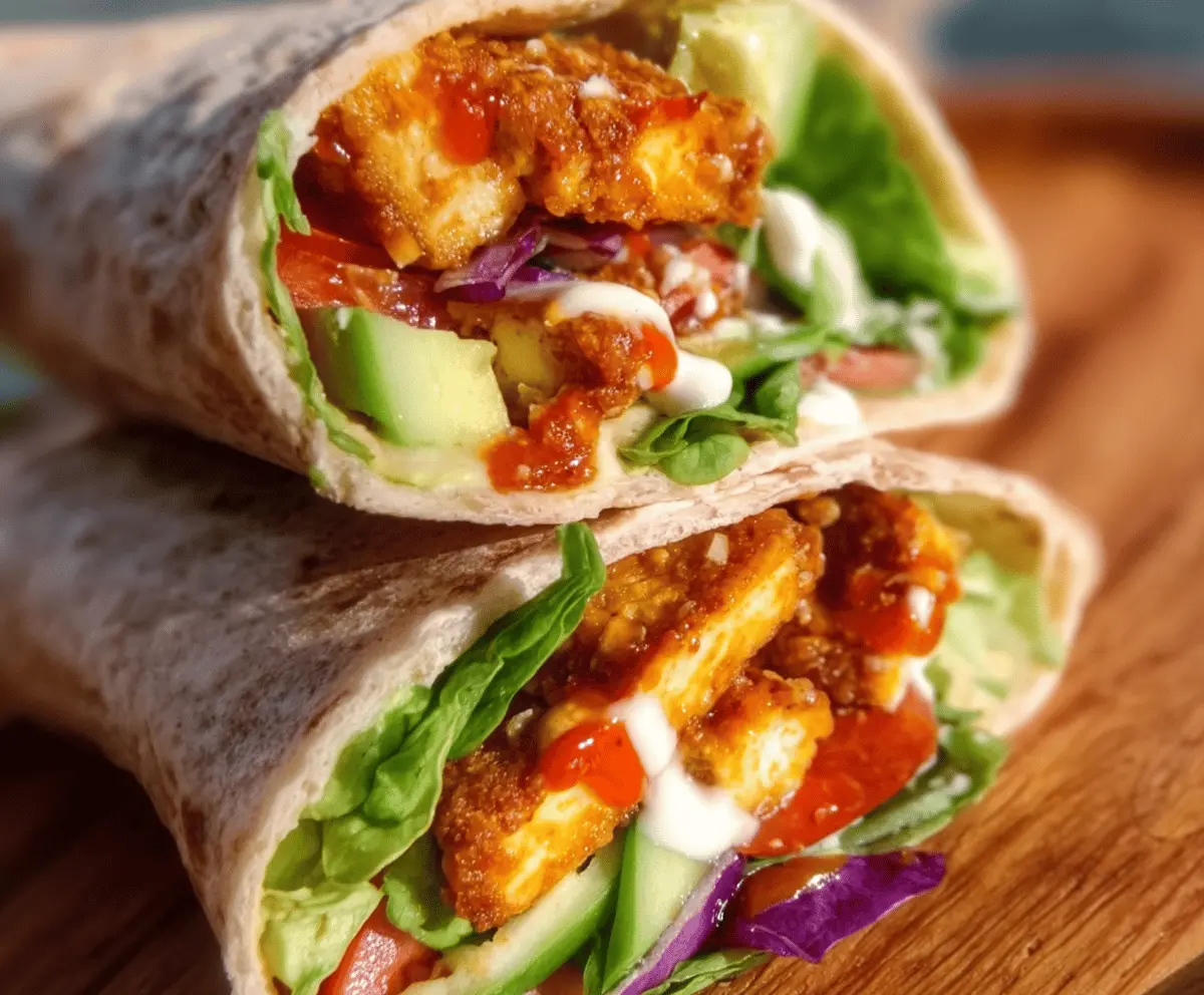 Buffalo Tofu Wrap