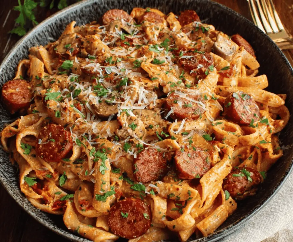 Creamy Cajun Sausage Pasta