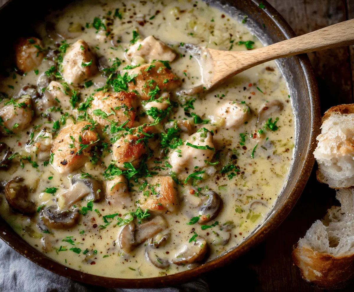 Creamy Chicken and Mushroom Stew