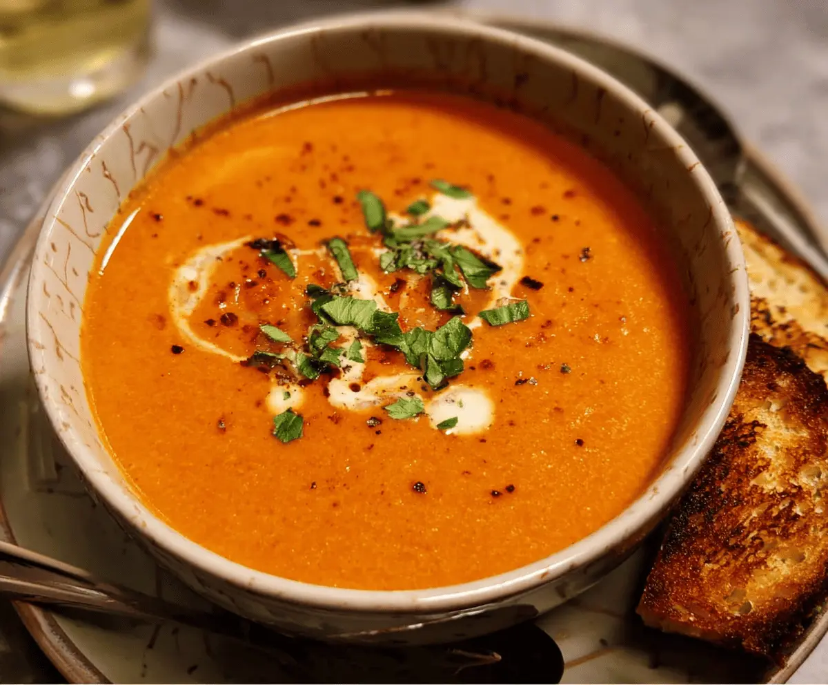 Creamy Roasted Garlic Tomato Soup