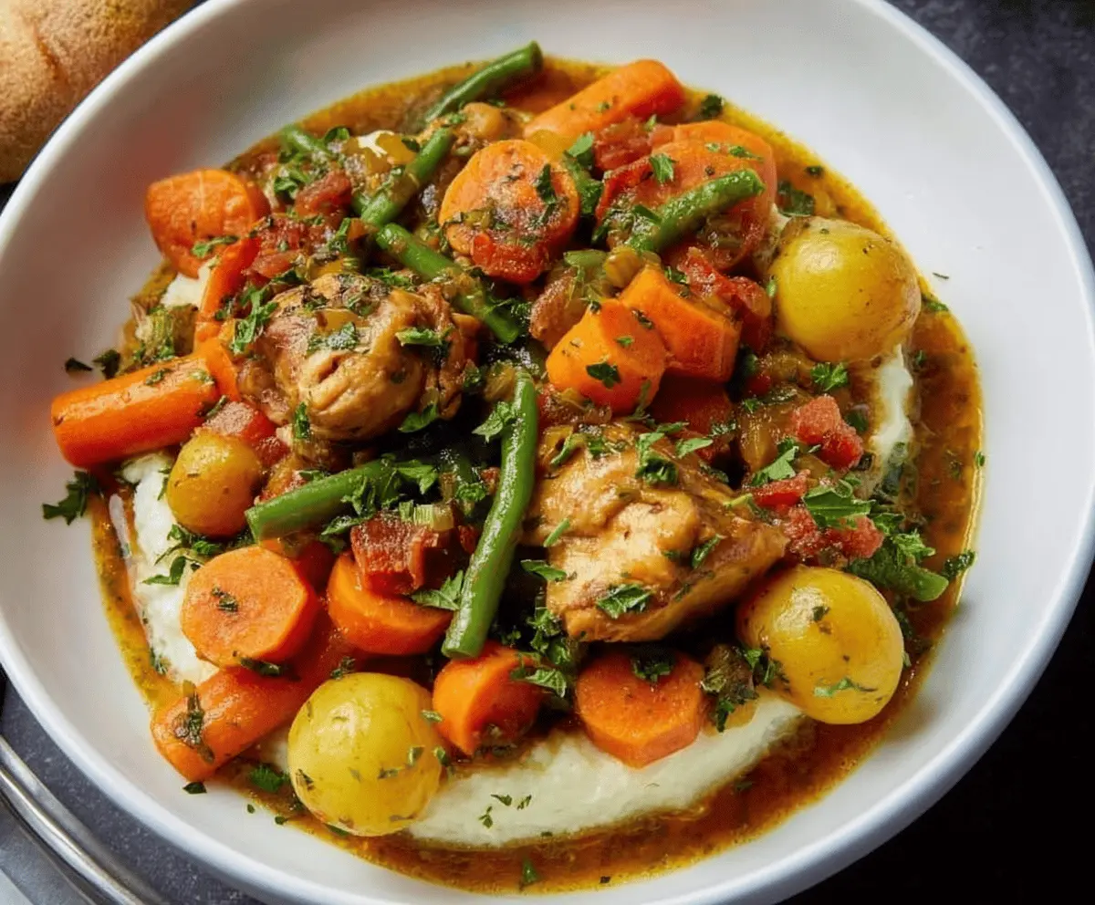 Hearty Chicken Stew with Fresh Vegetables