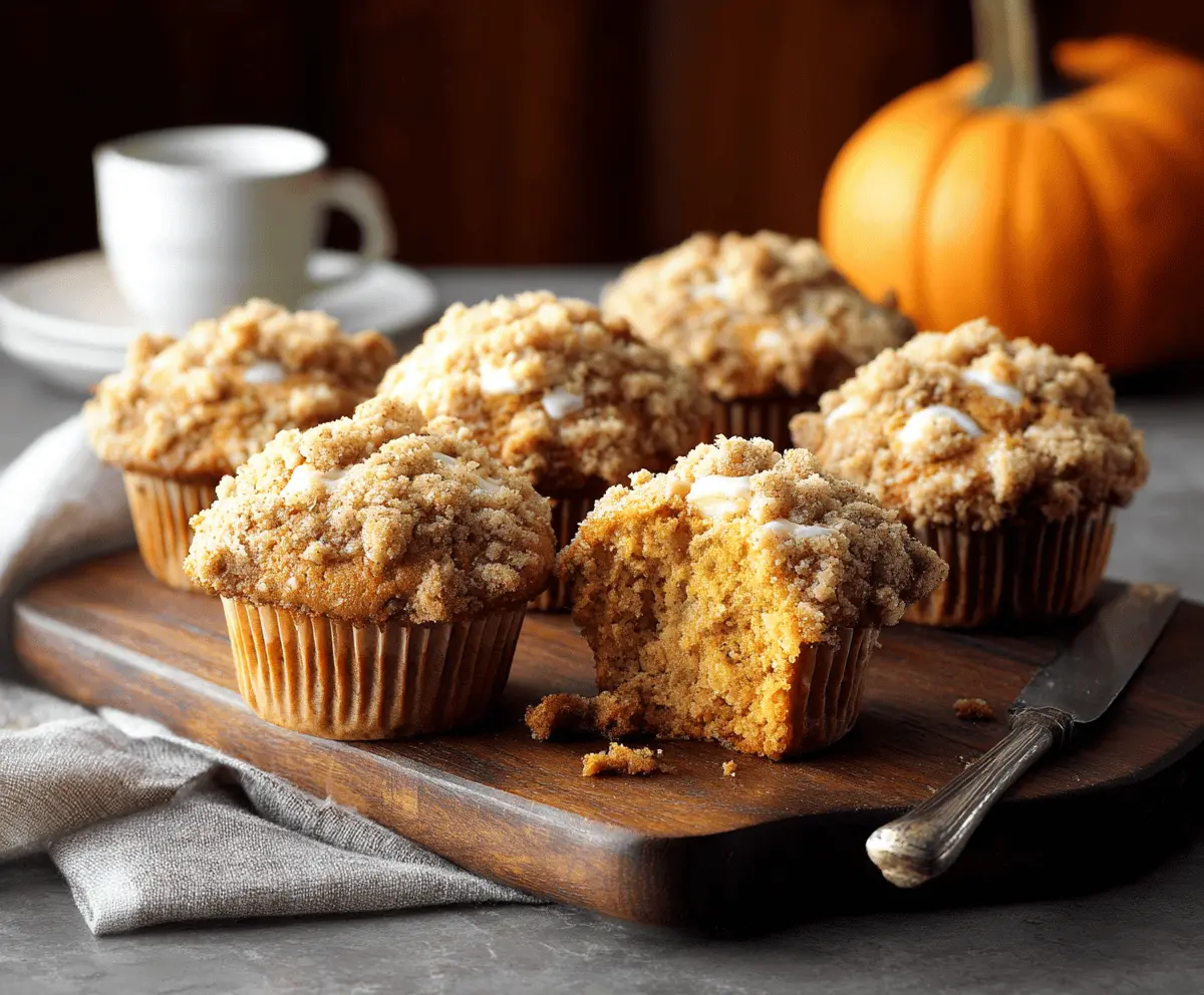 Pumpkin Apple Streusel Muffins 