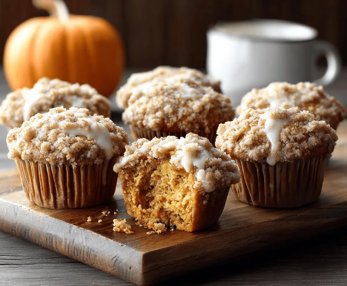 Pumpkin Apple Streusel Muffins