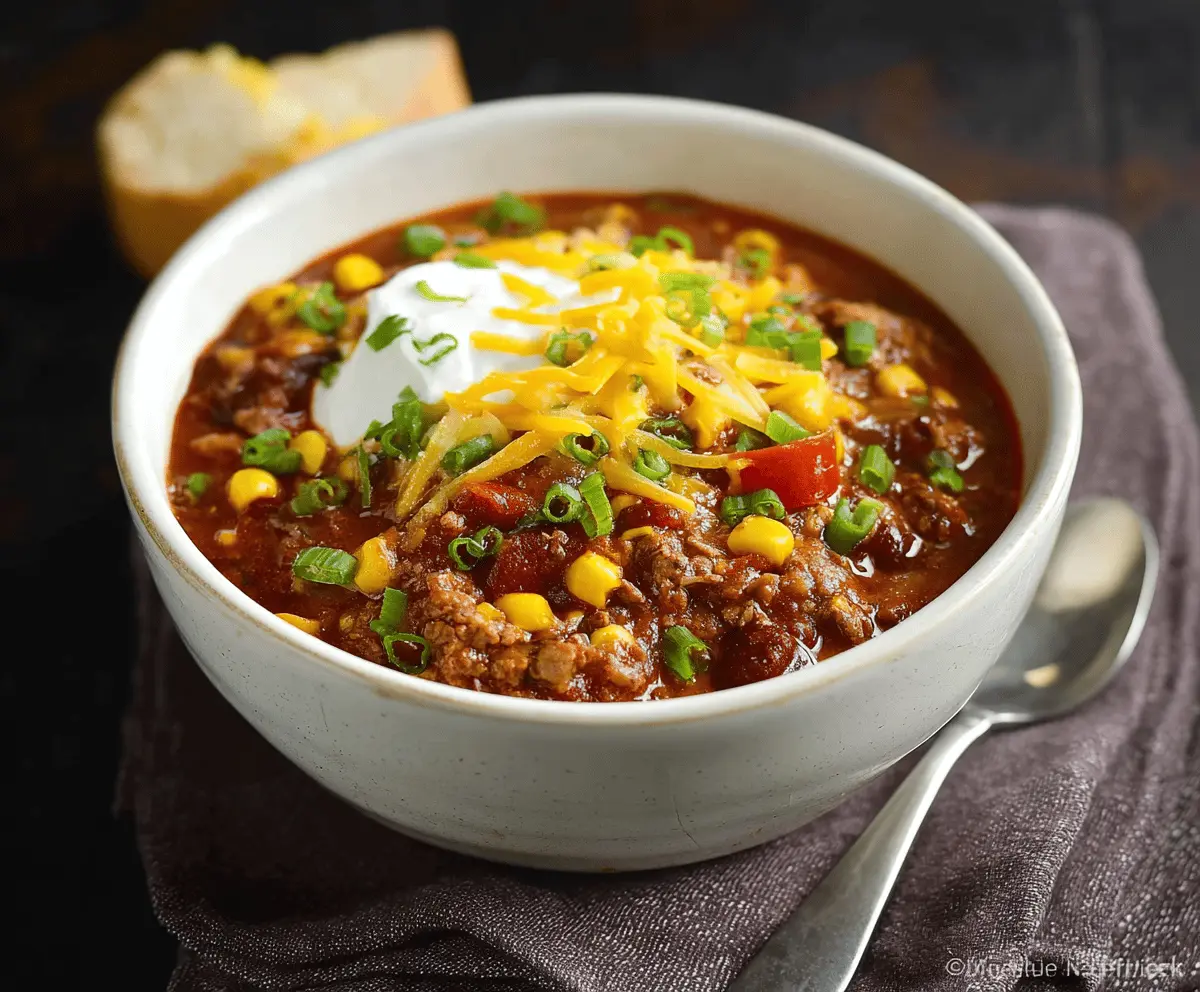 Spicy Southwest Chili with Corn and Peppers