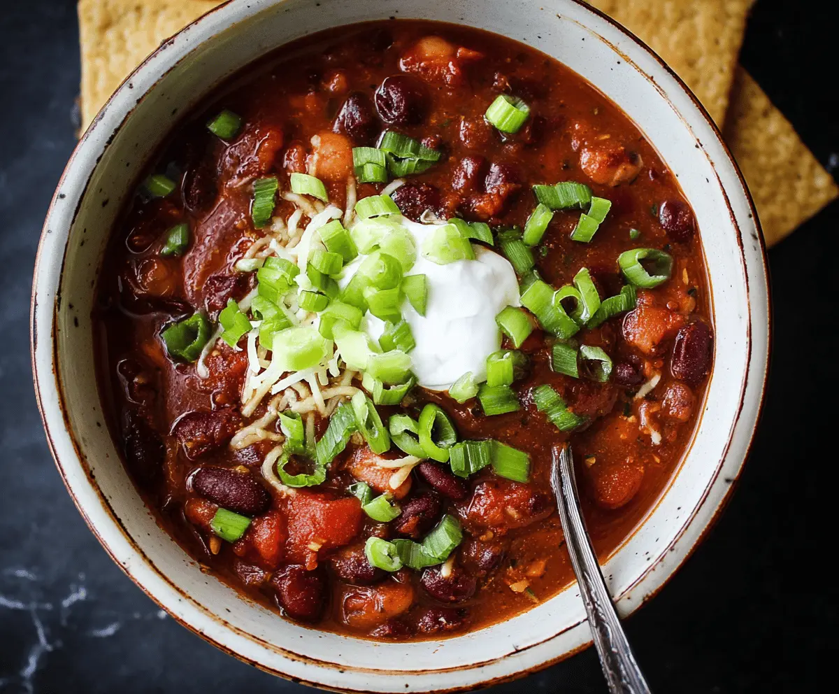 Vegetarian Three-Bean Chili