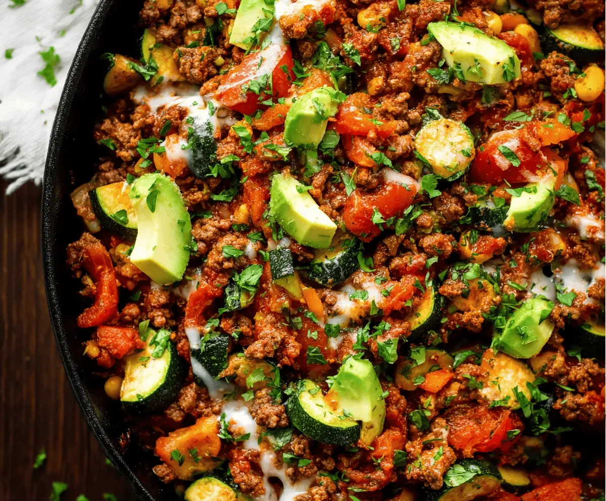 Easy Ground Beef and Zucchini Skillet Recipe for Quick Dinner