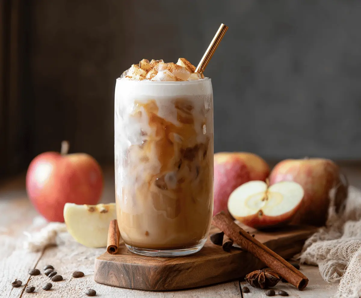 Iced Apple Crisp Cream Chai Latte