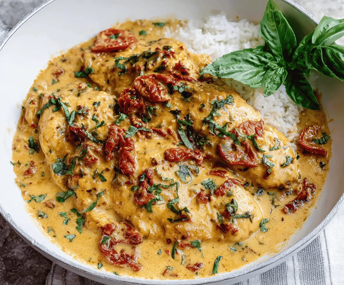 Marry Me Chicken with Creamy Sun-Dried Tomato Sauce Recipe