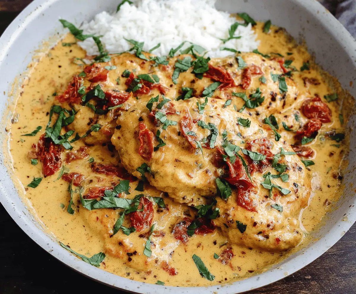 Marry Me Chicken with Creamy Sun-Dried Tomato Sauce Recipe